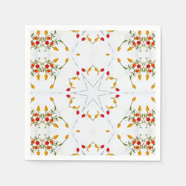 Elegant Vintage Floral Napkins (Front)
