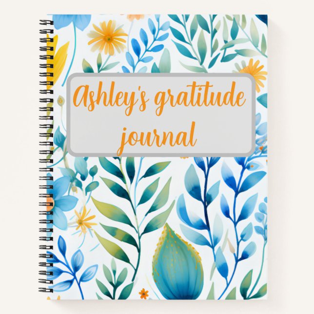 Elegant vintage floral notebook (Front)