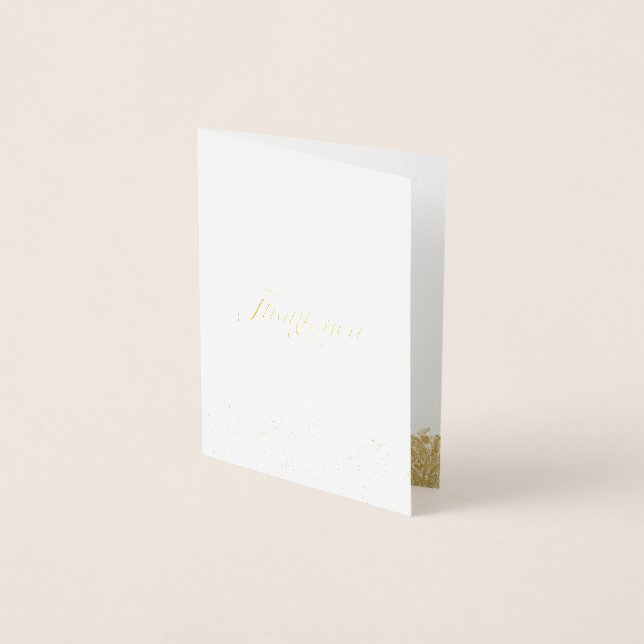 Elegant Vintage Floral Paisley Thank you Card (Front)