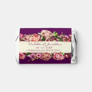 Elegant Vintage Floral Personalized Bridal Shower Hershey's Miniatures