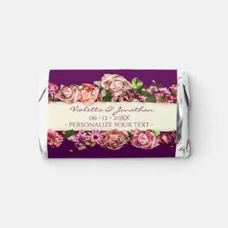 Elegant Vintage Floral Personalized Bridal Shower Hershey's Miniatures