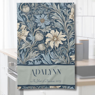 Elegant Vintage Floral Retirement Gifts for Mom Kitchen Towel