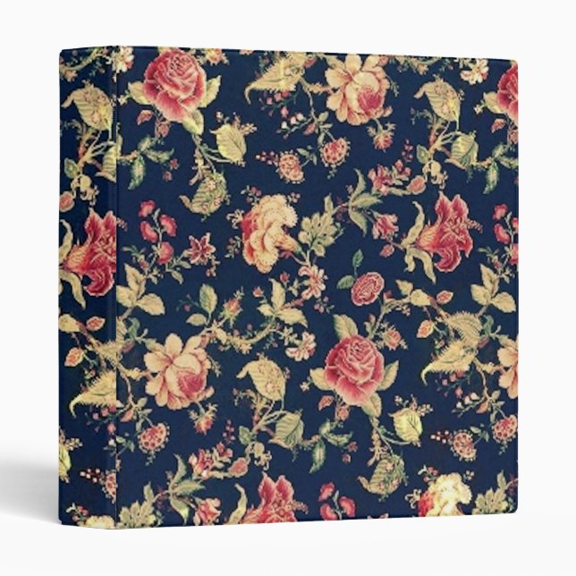 Elegant VIntage Floral Rose Binder (Front/Spine)