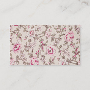 Elegant Vintage Floral Rose Pattern Template Business Card