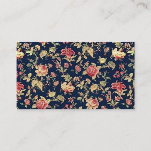Customizable Elegant Vintage Floral Rose Pattern Template Business Cards
