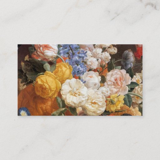 Customizable Elegant Vintage Floral Rose Pattern Template Business Cards