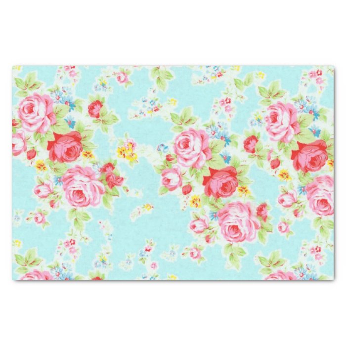 Elegant Vintage Floral Rose Tissue Paper Zazzle