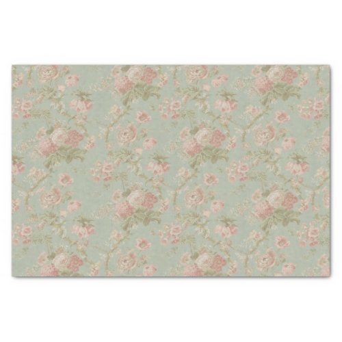 Elegant Vintage Floral Rose Tissue Paper
