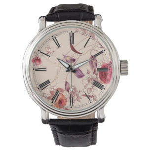 Elegant Vintage Floral Rose Watch