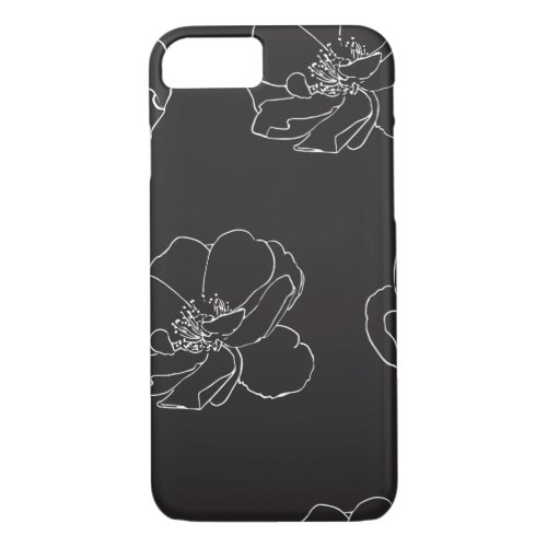 Elegant vintage floral roses tough iPhone 87 case