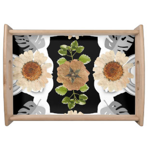 Elegant Vintage Floral Serving Tray