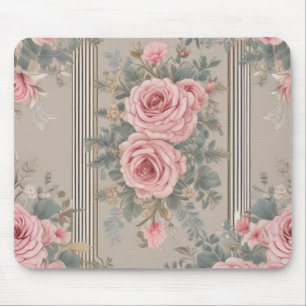 Elegant Vintage Floral Shabby Chic Mouse Pad