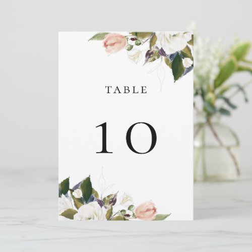 Elegant Vintage Floral Table Card