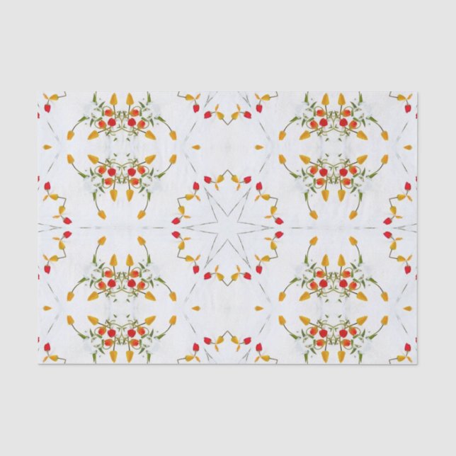 Elegant Vintage Floral Tissue Paper (Front)