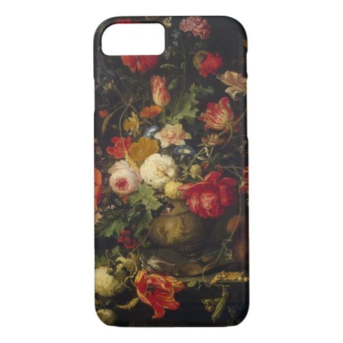 Elegant Vintage Floral Vase iPhone 87 Case
