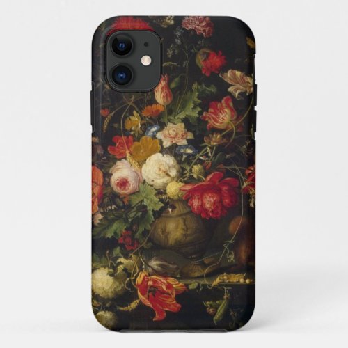 Elegant Vintage Floral Vase iPhone Case