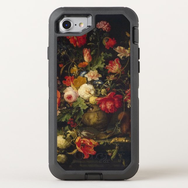 Elegant Vintage Floral Vase Otterbox iPhone Case (Back)