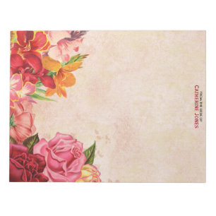 Elegant Vintage Floral Vintage Paper Colorful Notepad