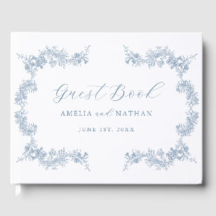Elegant Vintage Floral Wedding Guest Book
