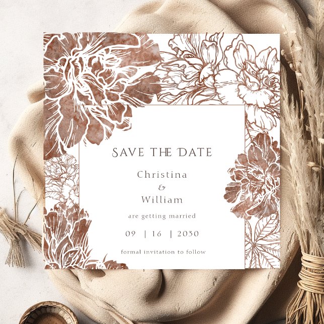 Elegant Vintage Floral Wedding Save The Date (Creator Uploaded)