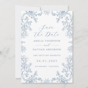 Elegant Vintage Floral Wedding Save The Date