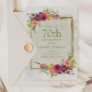 Elegant Vintage Floral Women's 70th Birthday Invitation