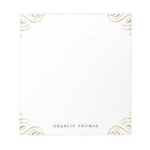 Elegant vintage flourish personalized stationery notepad