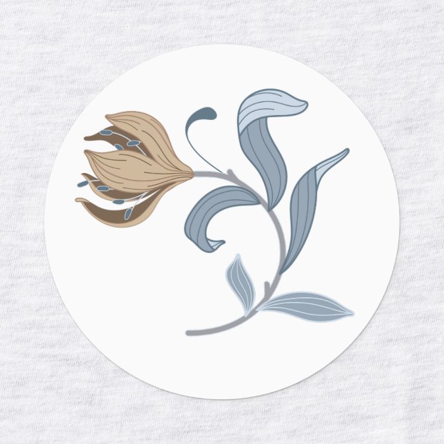 Elegant Vintage Flower Clothing Labels (Design 2)