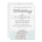 Elegant Vintage Flowers Aqua Wedding Invitation