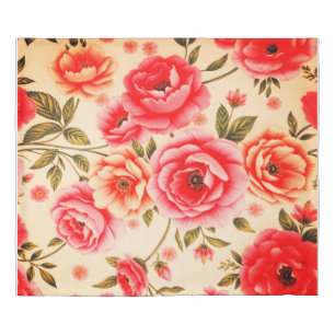 Elegant Vintage Flowers Duvet Cover