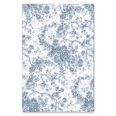 Elegant Vintage French Engraved Floral Toile-Blue Tissue Paper | Zazzle