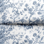 Elegant Vintage French Engraved Floral Toile-Blue Tissue Paper<br><div class="desc">Elegant and ornate vintage blue and white toile de jouy pattern featuring exotic flowers,  vines and foliage intertwined with garlands and baskets of roses. This pattern was adapted from an historic French textile fragment ca 1910 in the Smithsonian collection.</div>