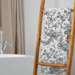 Elegant Vintage French Engraved Floral Toile-grey Bath Towel Set at Zazzle