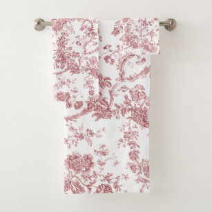 Pink new arrivals floral towels