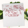 Elegant Vintage French Engraved Floral Toile-Pink Envelope