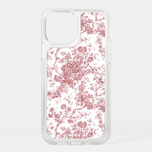 Elegant Vintage French Engraved Floral Toile_Pink Speck iPhone 12 Pro Case