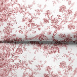 Elegant Vintage French Engraved Floral Toile-Pink Tissue Paper
