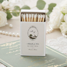 Elegant Vintage French Landscape Monogram Wedding 