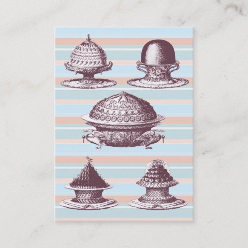 Elegant Vintage French Pastries Bakery Business Card