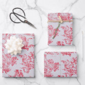 Soft Pink Chinoiserie Toile Gift Wrap Paper – Initial Offerings