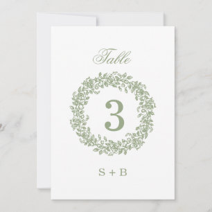 Elegant Vintage French Sage green Floral Wedding Invitation
