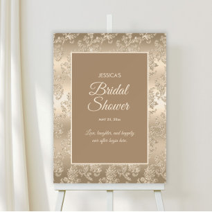 Elegant Vintage Gold Champagne Bridal Shower Foam Board