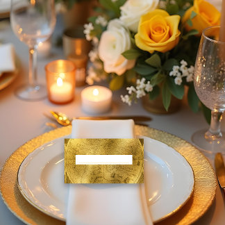 Elegant Vintage Gold Foil Wedding Place Card