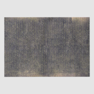 Elegant Vintage Gold Handwritten Letter on Black Tissue Paper