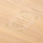 Elegant Vintage Gold Script Botanical Frame