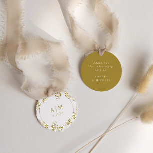 Elegant Vintage Gold Wedding Favor Tags