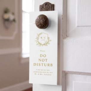 Elegant Vintage Gold Wedding Guest Hotel Bags Door Hanger
