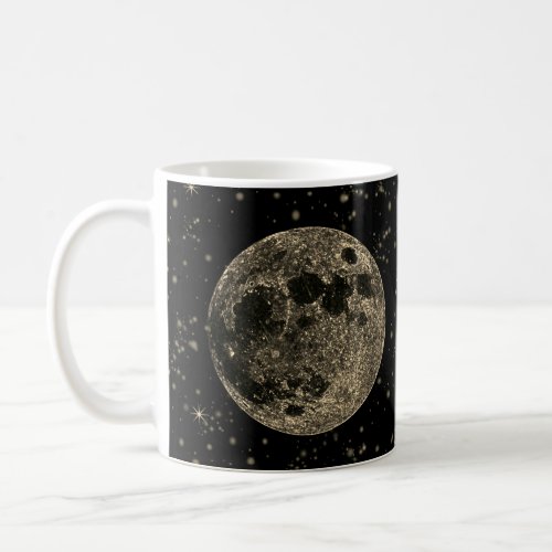 Elegant Vintage Golden La Luna The Moon Coffee Mug