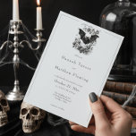 Elegant Vintage Gothic Black Toile Bat Wedding Invitation<br><div class="desc">Announce your special day with this elegant vintage gothic design with a vintage eerie bat scene. This unique black and white wedding invite is perfect for couples seeking a sophisticated, classic, or dark aesthetic for their memorable celebration. Fully customizable, it sets a dramatic, vintage aesthetic and darkly romantic tone for...</div>