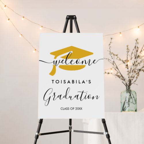 Elegant vintage graduation party welcome sign